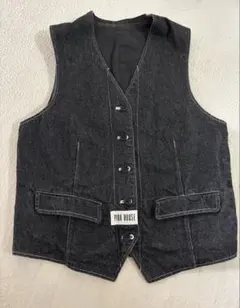 新品　ピンクハウス　中綿入りダウンベスト　リボンポケット　ブラック 新品 ピンクハウス 中綿入りダウンベスト リボンポケット ブラック