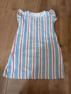 ペアマノン キッズ ノースリーブ ワンピース 90cm ストライプのサムネイル