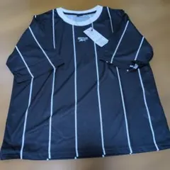 Reebok ストライプ Tシャツ ブラック Mサイズのサムネイル