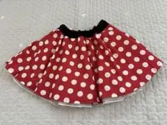 美品　フタフタ　ミニーマウス　スカパン　100　ディズニー　赤　水玉　チュール