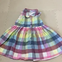 baby GAP チェック柄ノースリーブワンピース 12-18ヶ月