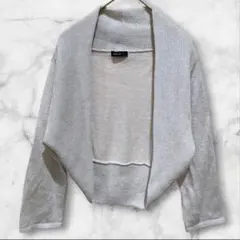 コムサイズム ライトグレー ボレロ 七分袖 ラメ セレモニー L