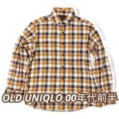 タ*ト様 【希少】OLD UNIQLO 旧タグ　チェック柄ネルシャツ L オール