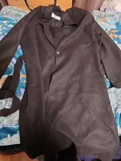 美品 ロングガウンコート ブラック Lサイズ ベルト付き