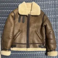 レザー ボア B-3ジャケット リアルムートン　短丈