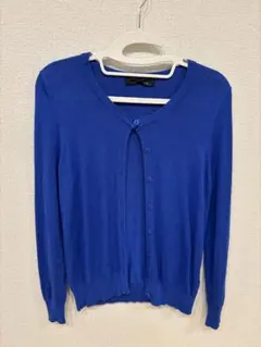 青 カーディガン 長袖