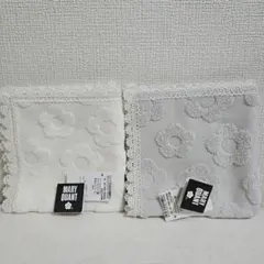 MARY QUANT 花柄タオルハンカチ 2枚セット