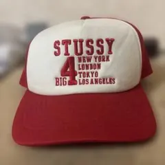 STUSSY メッシュキャップ レッド/ホワイト　新品のサムネイル