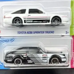 ホットウィール　ミニカー　トヨタ AE86 スプリンター トレノ　2台セットのサムネイル