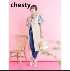 チェスティchestyコサージュトレンチジレワンピースフリンジ サイズ0のサムネイル