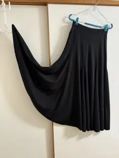 フラメンコ　レッスン用　黒ファルダ