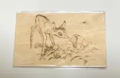 【未開封】バンビ ウッドポストカード ディズニーアート展 レアのサムネイル
