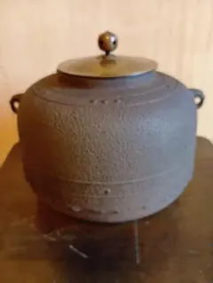 茶道具 鉄釜 釜 竹の地紋 煎茶道具 - メルカリ