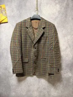 アイルランド製 チェック柄 テーラードジャケット