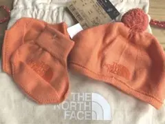 新品未使用　タグ付き　THE NORTH FACE オレンジ 帽子靴下セット