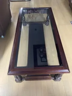 定価13500円 完売品 ‼️ 長方形 ガラス テーブル ウッド グレー - メルカリ
