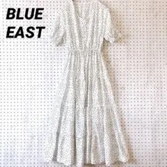 ブルーイースト ティアードワンピース ドット柄 Aライン フレア ウエストゴム