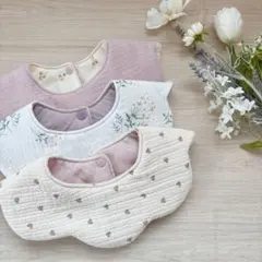 〈No.122〉ハンドメイド はなびらスタイ 3枚セット