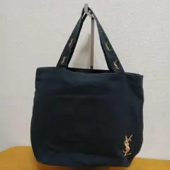 YSL イヴサンローラン ノベルティ トートバッグブラック　キャンバス