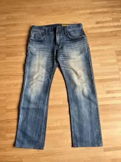 EDWIN、ストレートデニムパンツ ライトブルー