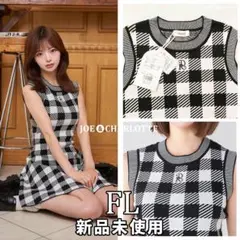 ダーリッチ darich DRロゴギンガムニットミニワンピース ブラック FL