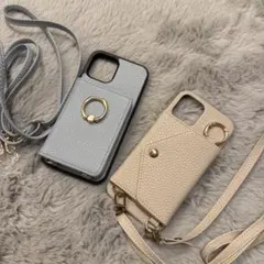 iPhone12 スマホケース ショルダーストラップ付き