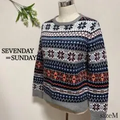 SEVENDAYS＝SUNDAY セブンデイズサンデイ　ノルディック柄ニット