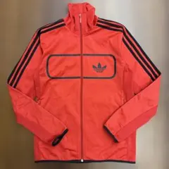 adidas トラックジャケット トレフォイルロゴ 古着 赤 Lサイズ