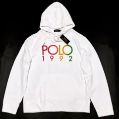 ■ポロラルフローレンPOLO 1992 スエットフードパーカー・ホワイトM新品■