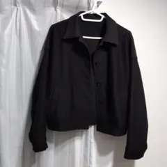 ユニクロ ジャージーリラックスジャケット S 黒