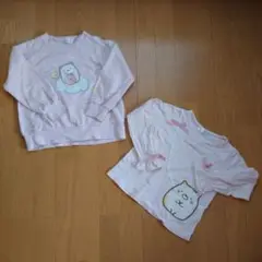 キッズ すみっコぐらし トレーナー ロンＴ 110 2枚 まとめ売り 女の子