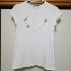 okai ハート刺繍 半袖Tシャツ
