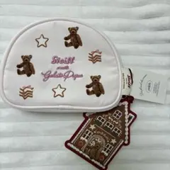 新品gelato pique Steiffコラボ ポーチピンクのサムネイル