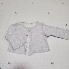 プチバトー　グレー カーディガン 60cm
