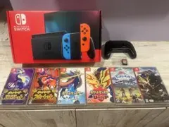 Nintendo Switch 本体 + ポケモンゲーム7本　純正プロコンセット