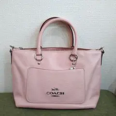 COACHコーチ　レザーバッグ　ピンク　ミニショルダーバッグ　２wayバッグ
