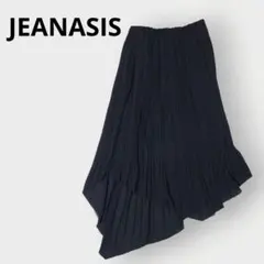 ジーナシス アシンメトリー プリーツ スカート ウエストゴム きれいめ K138
