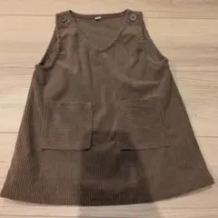 コーデュロイ Vネック ジャンパースカート 90