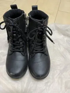 aprizmレースアップブーツ ジッパー付き 21cm