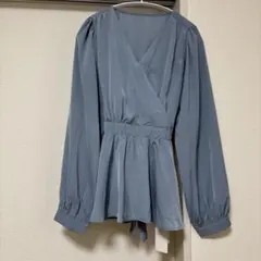 未使用　タグ付き　SHEIN シーイン　カシュクール ブラウス 長袖 シャツのサムネイル