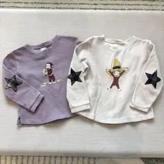 お値下げ！おさるのジョージ 薄手トレーナー2点セット 100cm（90cm相当）