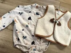 オーガニックコットンロンパース、ベストセット80