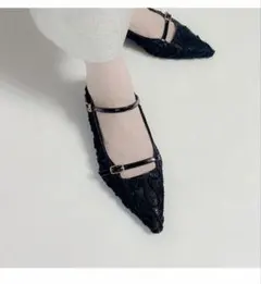 Daniella&GEMMA ダブルベルトストラップフラットシューズのサムネイル
