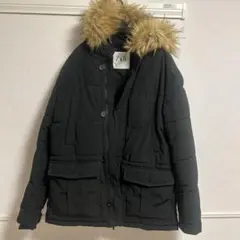 ZARA ブラック ダウンジャケット Lサイズ