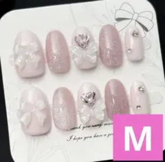 314♡ネイルチップ ワンホン フレンチガーリー マグネット 春ネイル