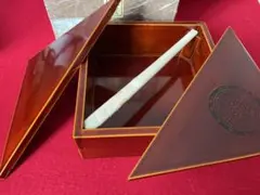 ◉りこ様専用新品　飛騨春慶　漆器　重箱　一段　箸付き 天然木　箱入り　枡型菓子器