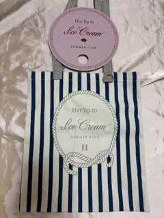 Her lip to Ice Cream トートバッグ ストライプ
