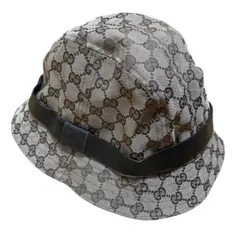 グッチ バケットハット GGキャンバス シェリーライン ロゴ型押し XL