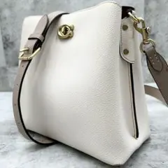 稀少　良品　コーチ　u14 肩掛け　ハンドバッグ　レザー　ヌバック　ターンロック bcf018dc46f890ede774a6509981f4