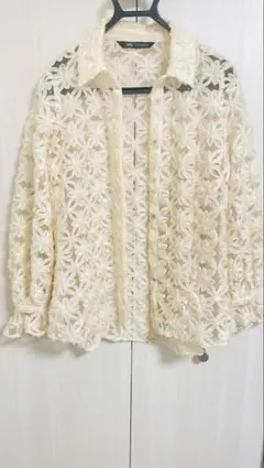 ZARA 花柄 長袖シャツ